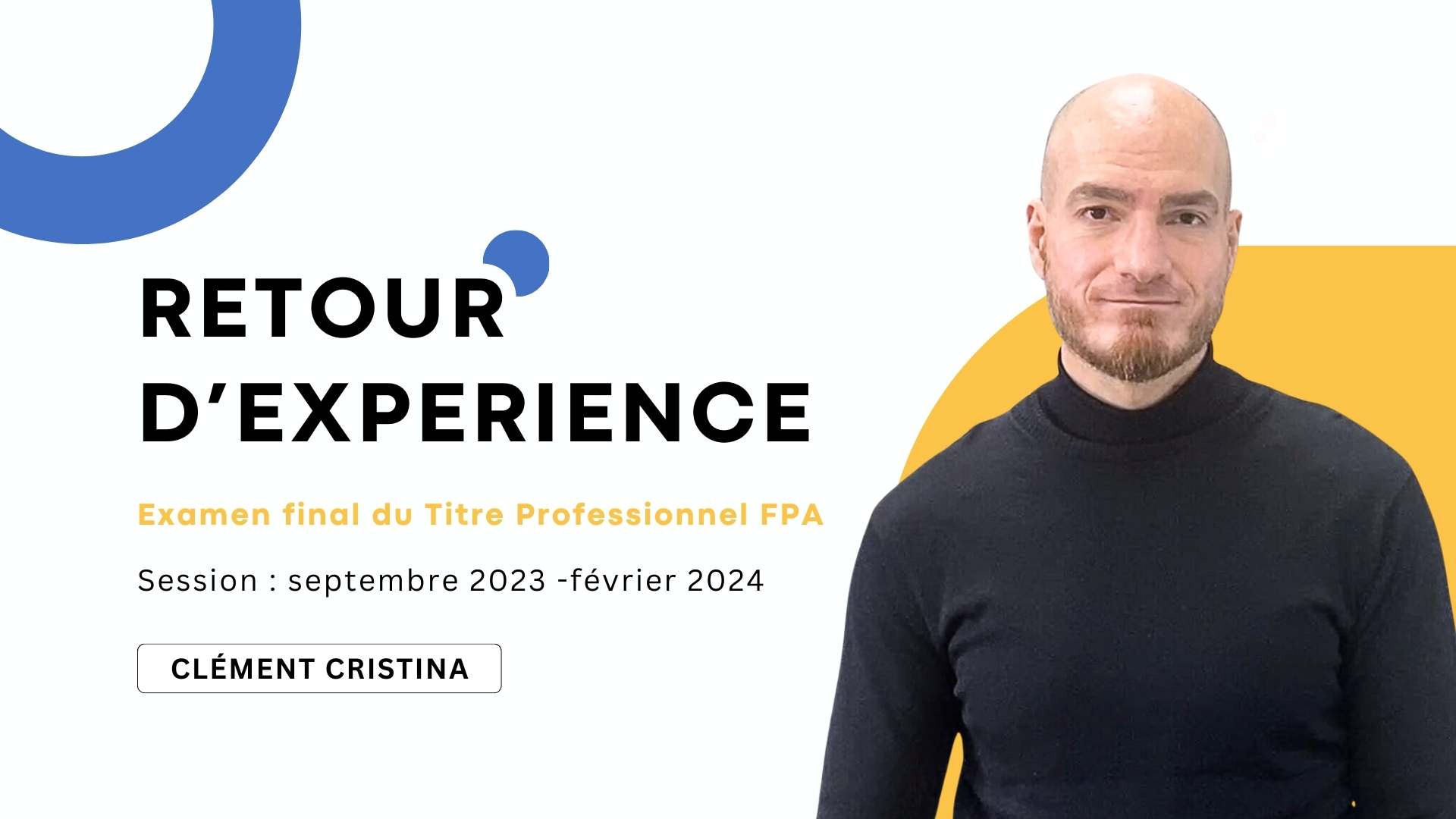 Retour titre professionnel Formateur FPA Clément